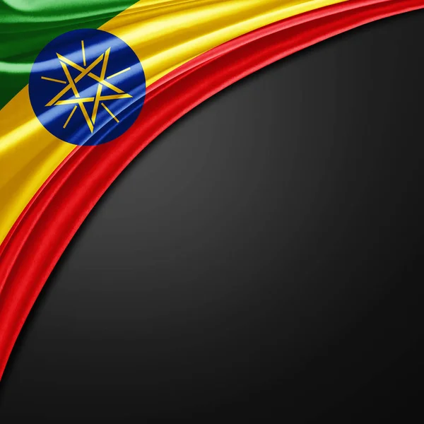 テキスト イラストのコピー スペースを持つエチオピアの国旗 — ストック写真