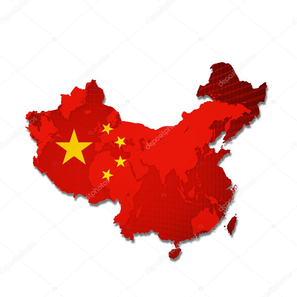 china flag with copy space for your text or images 
