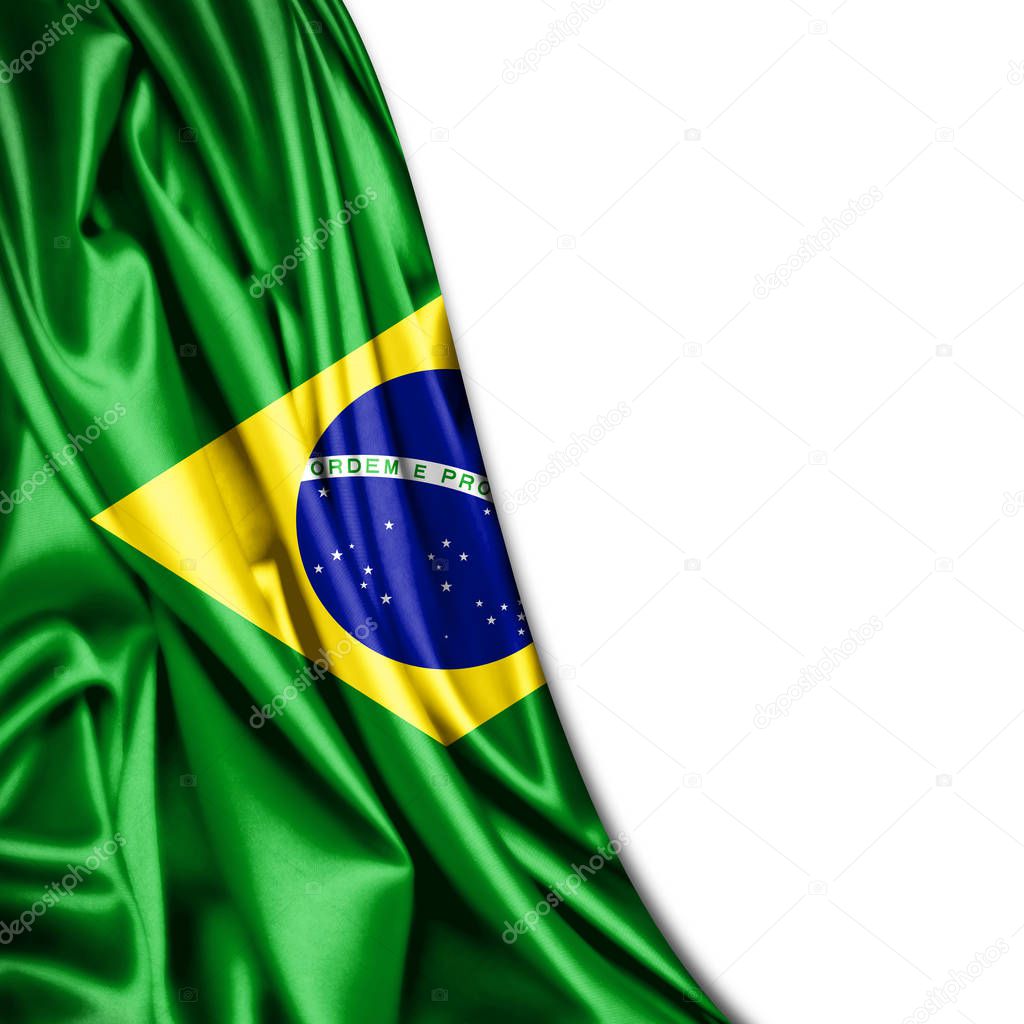 Brazil flag  with copy space for your text or images