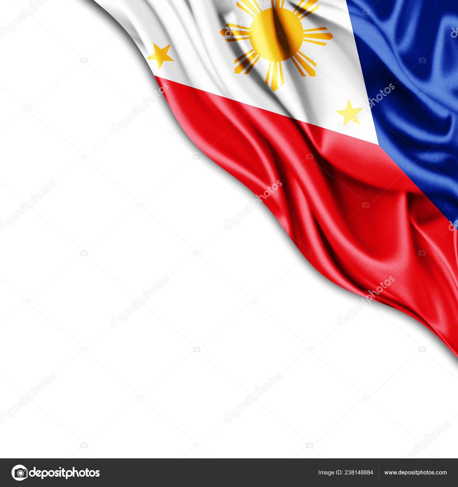 Flag Philippines Copy Space Your Text Illustration — Stock Photo ...