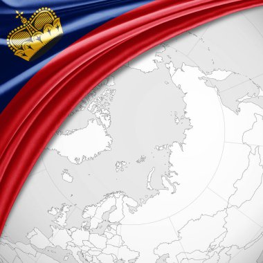 Lihtenştayn bayrağı ile kopya alanı metin - 3d çizim için    