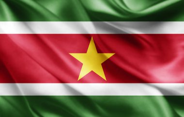 Surinam bayrağı ile kopya alanı metin - 3d çizim için    