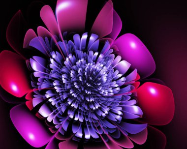 fraktal fantezi çiçek, fütüristik doku