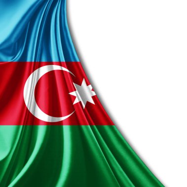 Azerbaycan bayrağı ile kopya alanı metin - 3d çizim için    