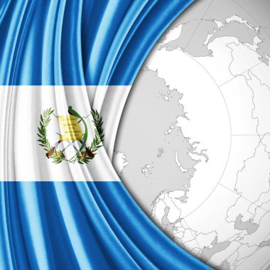 Guatemala bayrağı ile kopya alanı metin - 3d çizim için    