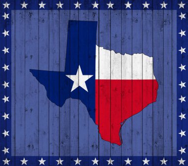 Texas arka plan kopya alanı için metin - 3d çizim ile    