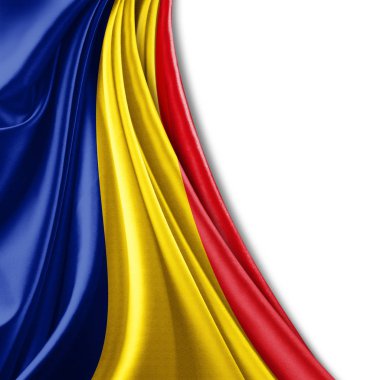 Romanya bayrağı ile kopya alanı metin - 3d çizim için    