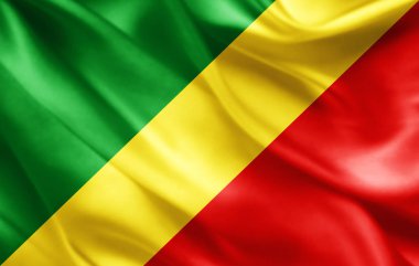 Kongo Cumhuriyeti bayrağı ile kopya alanı metin - 3d çizim için    