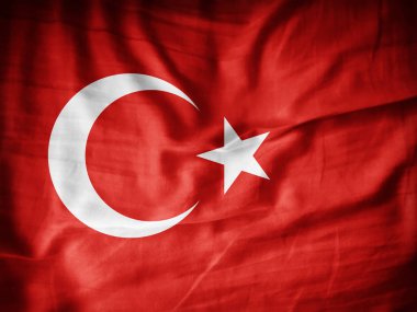 Metin - 3d çizim için kopya alanı ile Türkiye'nin bayrak    