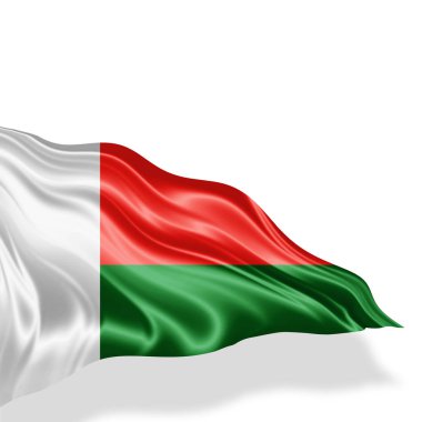 Madagaskar bayrağı ile kopya alanı metin - 3d çizim için    