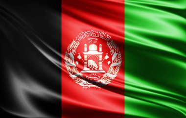 Afganistan bayrağı ile kopya alanı metin - 3d çizim için    