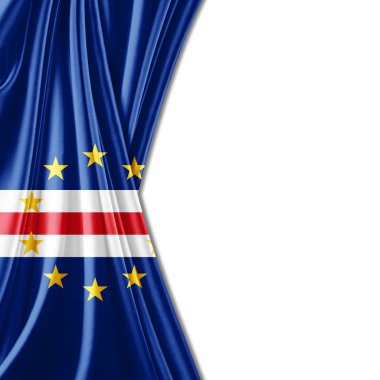 Cape Verde bayrağı ile kopya alanı metin - 3d çizim için    