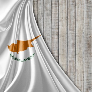 Kıbrıs bayrağı ile kopya alanı metin - 3d çizim için    