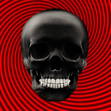  renkli insan kafatası, dekorasyon - illüstrasyon