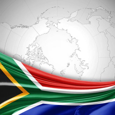 Metin - 3d illüstrasyon kopya yeri olan Güney Afrika'nın bayrağı    