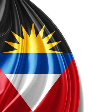 Flag of  Antigua with copy space for your text on  white background - 3D illustration    