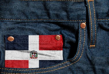 kot pantolon - 3d çizim Dominik Cumhuriyeti bayrağı