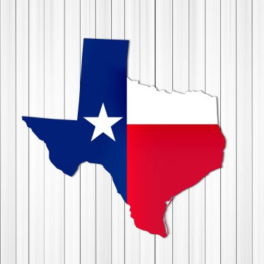 Texas bayrağı ile kopya alanı metin veya resimler 
