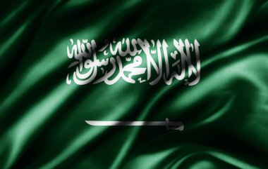 Suudi Arabistan bayrağı ile kopya alanı metin - 3d çizim için    