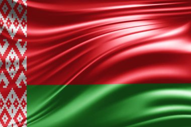 Beyaz Rusya bayrağı ile kopya alanı metin - 3d çizim için    