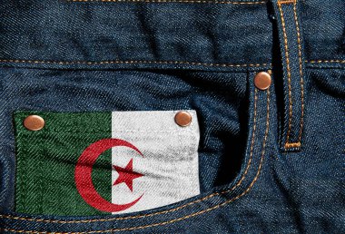 Cezayir bayrağı kot - 3d şekil