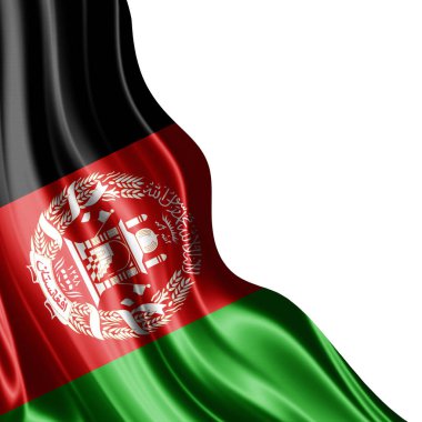 Afganistan bayrağı ile kopya alanı metin - 3d çizim için    