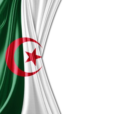 Cezayir bayrağı ile kopya alanı metin - 3d çizim için    