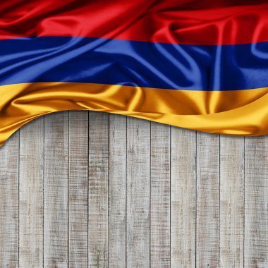 Ermenistan bayrağı ile kopya alanı metin - 3d çizim için    