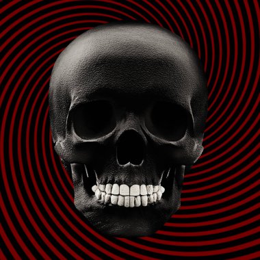  renkli insan kafatası, dekorasyon - illüstrasyon