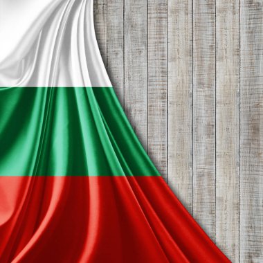 Bulgaristan bayrağı ile kopya alanı metin - 3d çizim için    