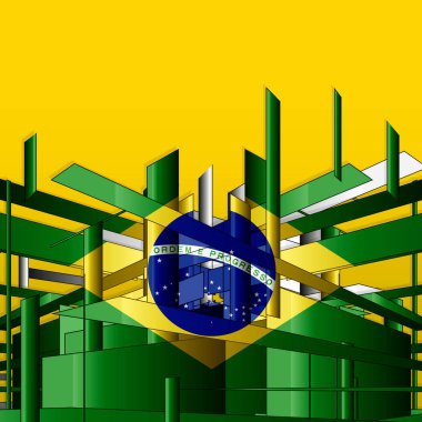 Brezilya bayrağı ile kopya alanı metin veya resimler