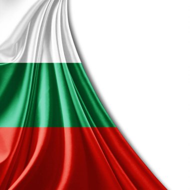 Bulgaristan bayrağı ile kopya alanı metin - 3d çizim için    