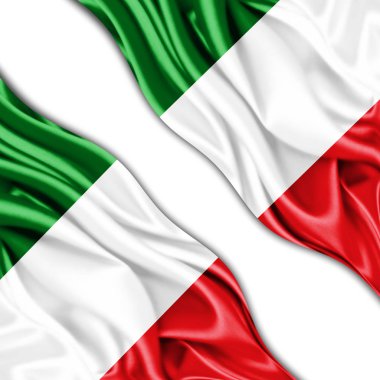 Kopya alanı için metin - 3d çizim ile İtalya'nın bayrağı    