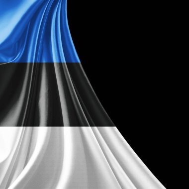 Estonya bayrağı ile kopya alanı metin - 3d çizim için    