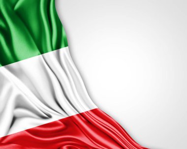 Kopya alanı için metin - 3d çizim ile İtalya'nın bayrağı    