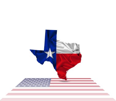 Texas arka plan kopya alanı için metin - 3d çizim ile    