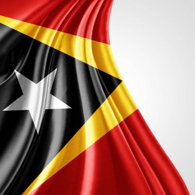 Doğu Timor bayrağı ile kopya alanı metin - 3d çizim için    