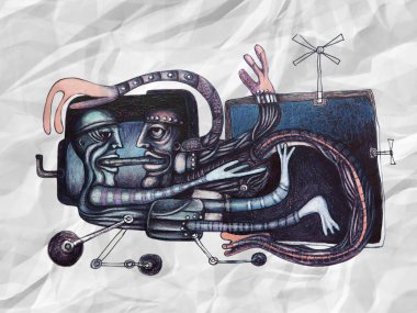 kağıt, arka plan ile zihin ve beden alışverişi