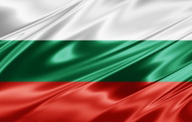 Bulgaristan bayrağı ile kopya alanı metin - 3d çizim için    