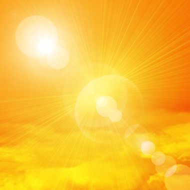 Güneş ışınları ile soyut arka plan - illüstrasyon