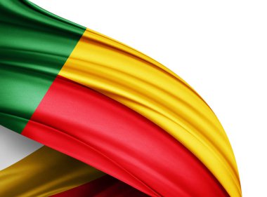 Benin bayrağı ile kopya alanı metin - 3d çizim için    