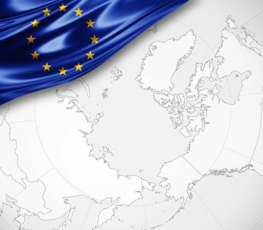 Avrupa Birliği bayrak kopya alanı metin veya resimler ile