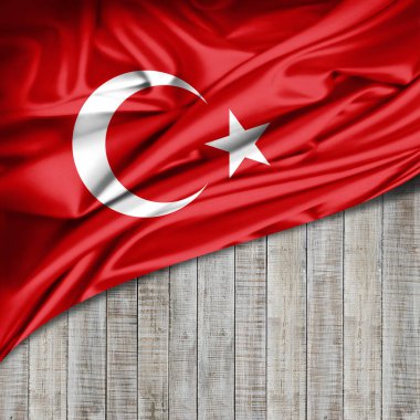 Metin - 3d çizim için kopya alanı ile Türkiye'nin bayrak    