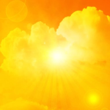 Güneş ışınları ile soyut arka plan - illüstrasyon