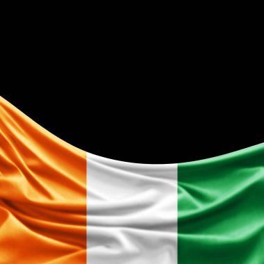 Fildişi Sahili bayrağı ile kopya alanı metin - 3d çizim için    