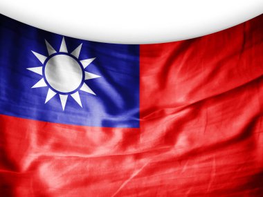 Tayvan bayrağı ile kopya alanı metin - 3d çizim için    