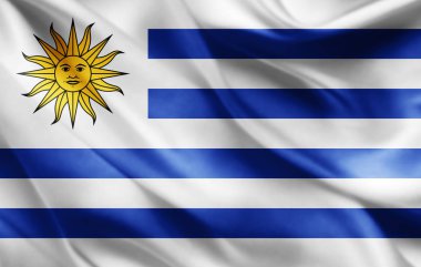 Uruguay bayrağı ile kopya alanı metin - 3d çizim için    