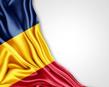 Çad bayrağı ile kopya alanı metin - 3d çizim için    