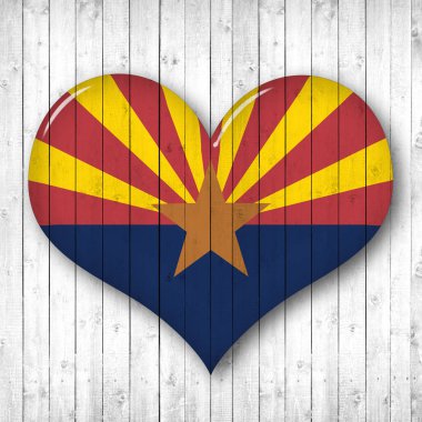 Arizona bayrağı ile kopya alanı metin - 3d çizim için    