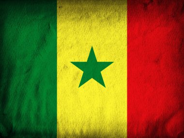 Senegal bayrağı ile kopya alanı metin - 3d çizim için    